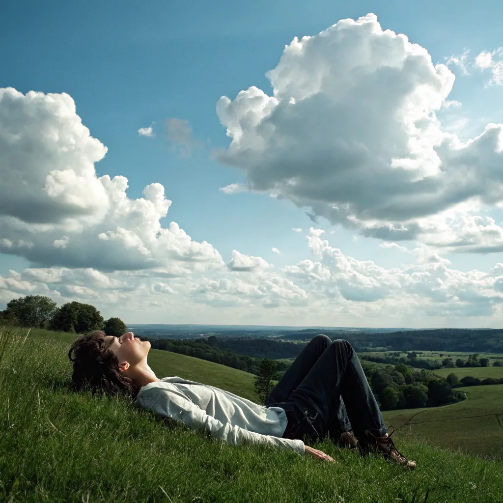 An image of cloud gazing